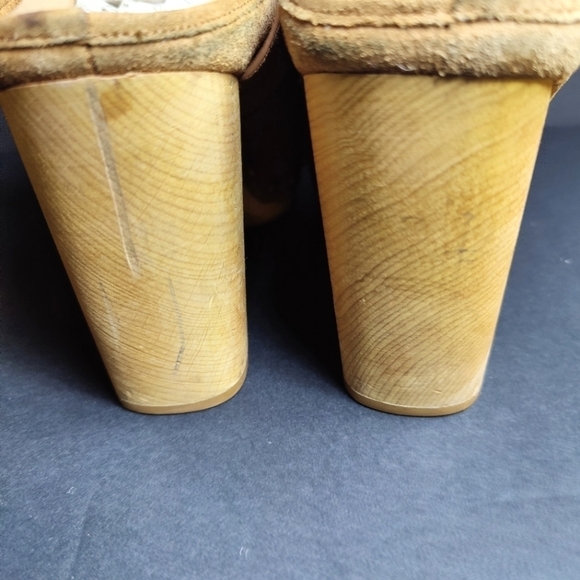 Veronica Beard Dacey Pecan Brown Suede 4 inch Clogs Size 8.5M - Picture 7 of 14